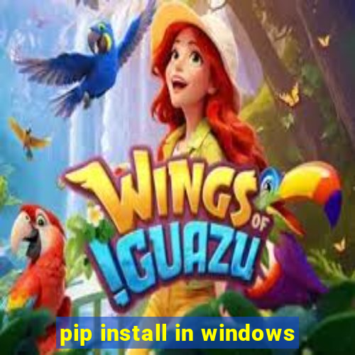 pip install in windows